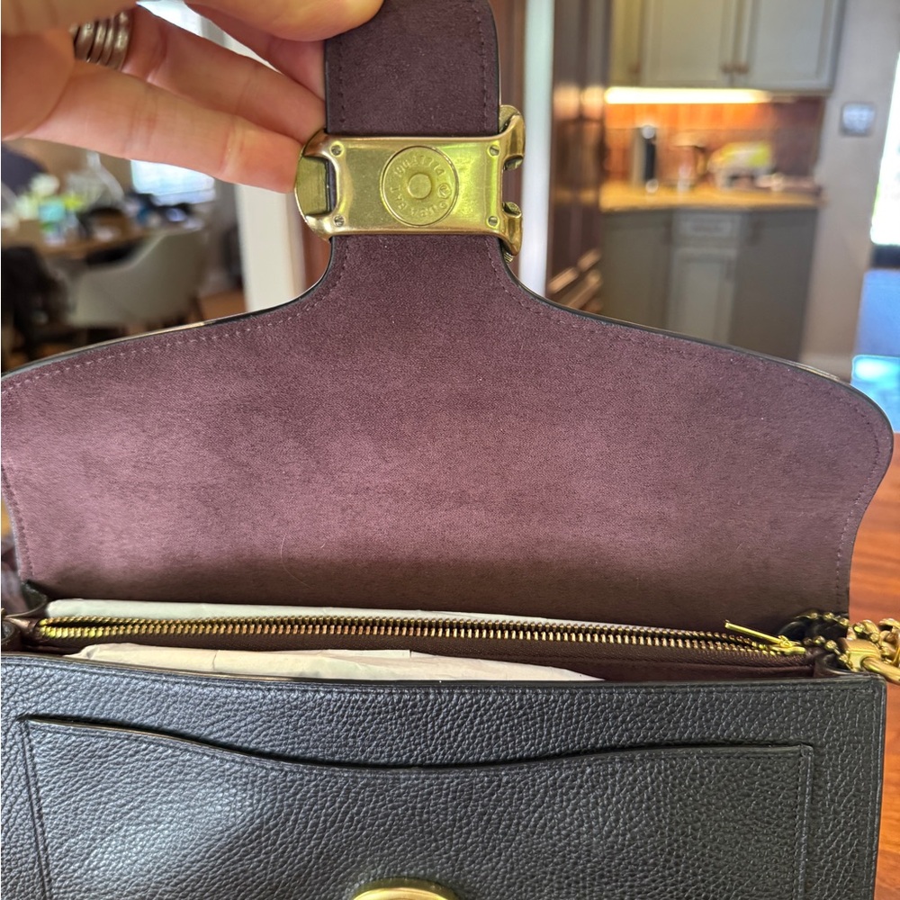 Coach Black and Gold Clutch with Signature 'C' Hardware - Tabby 26 - Picture 4 of 5